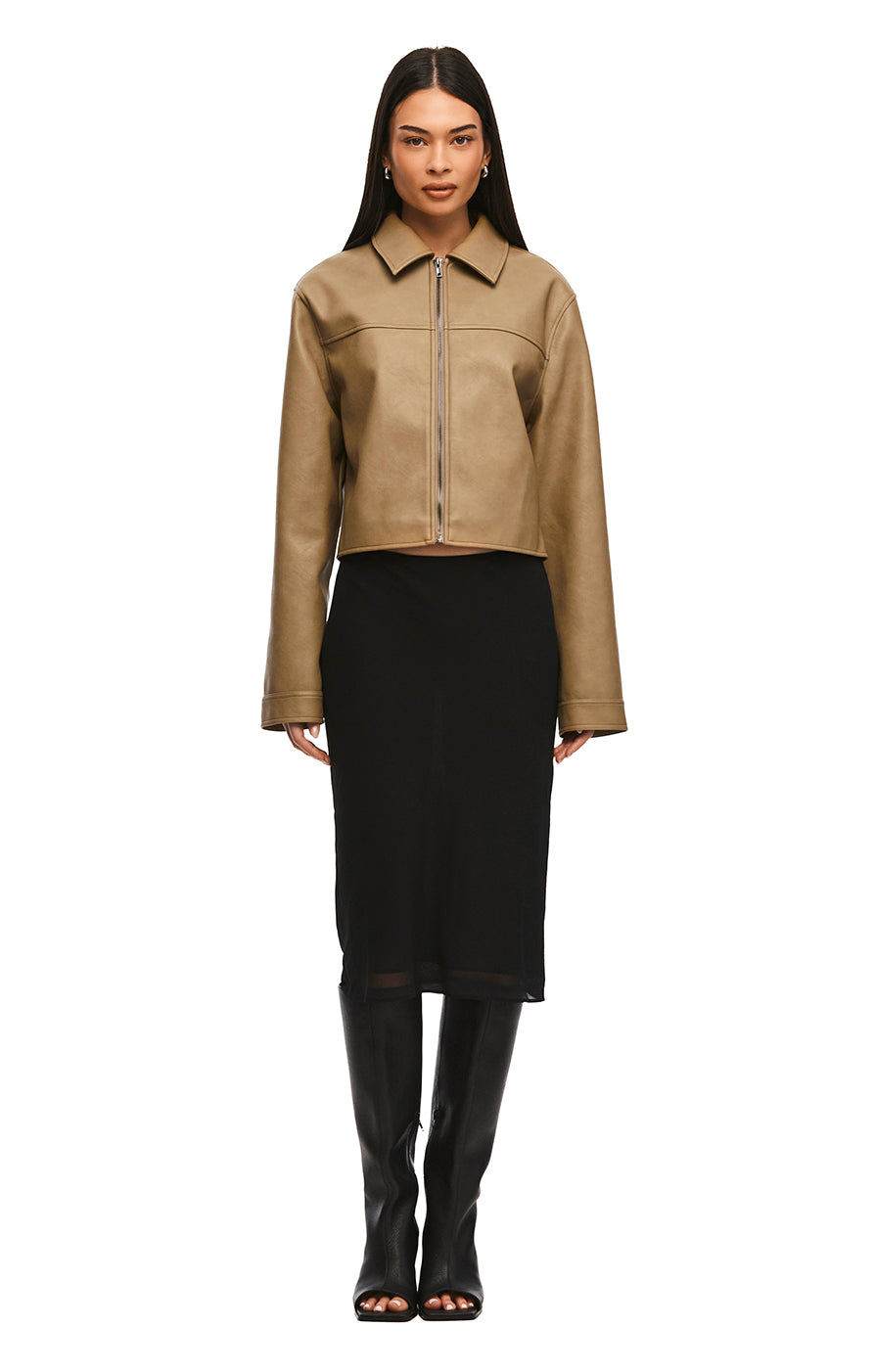 THE DAISY BLACK MIDI SKIRT | model