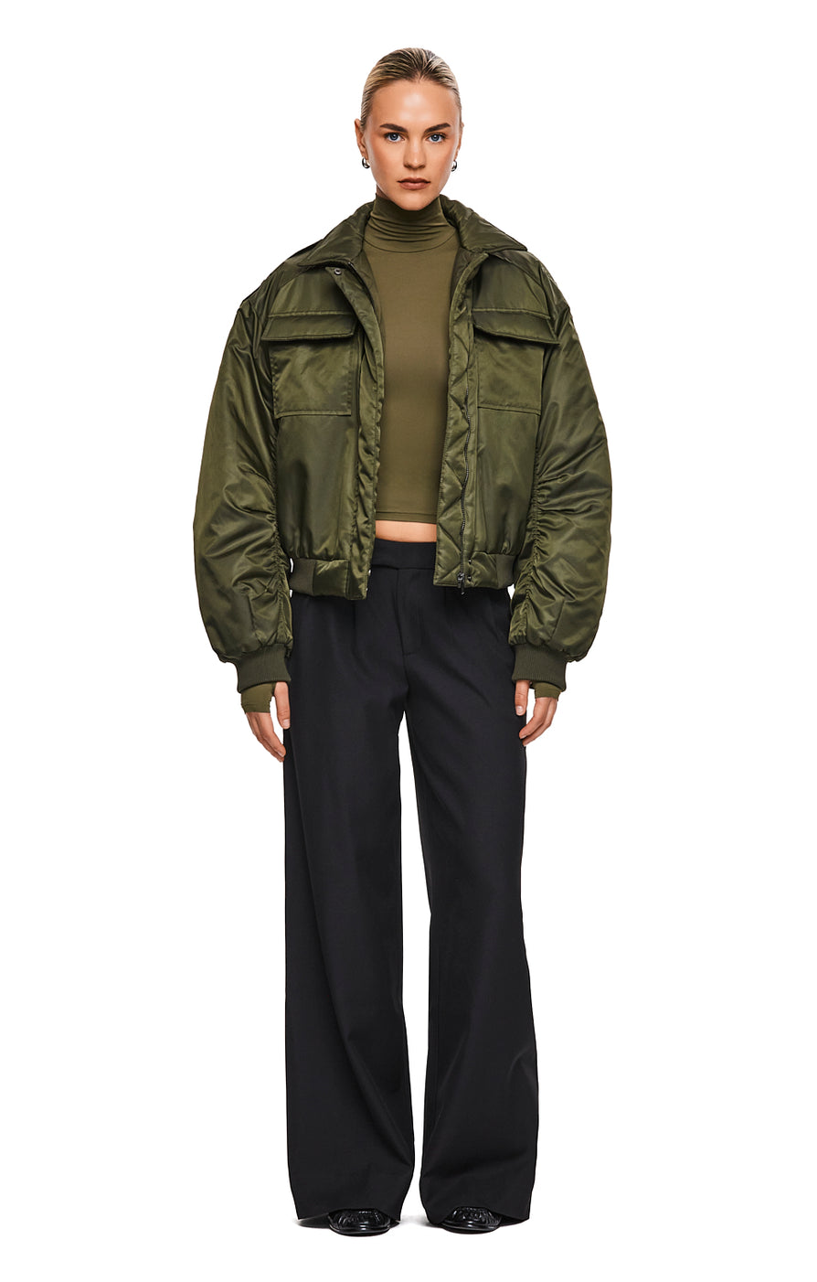 THE TULSA KHAKI TURTLENECK | MODEL