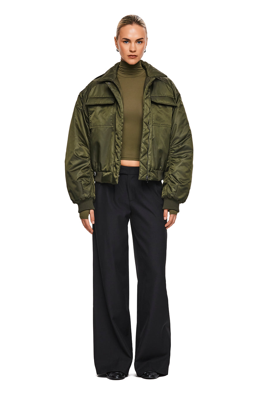 THE TULSA KHAKI TURTLENECK | MODEL