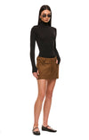 THE BROOKLYN BROWN SKIRT | model