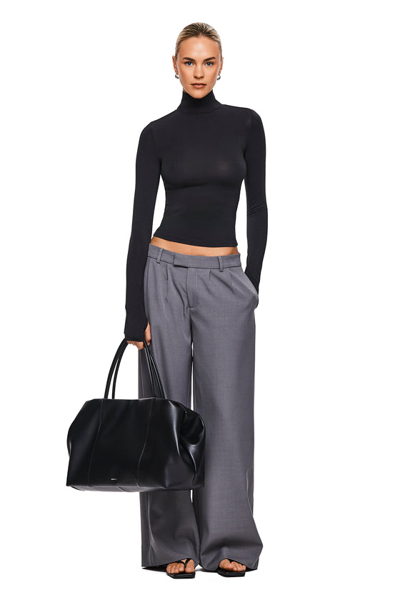 THE TULSA BLACK TURTLENECK TOP