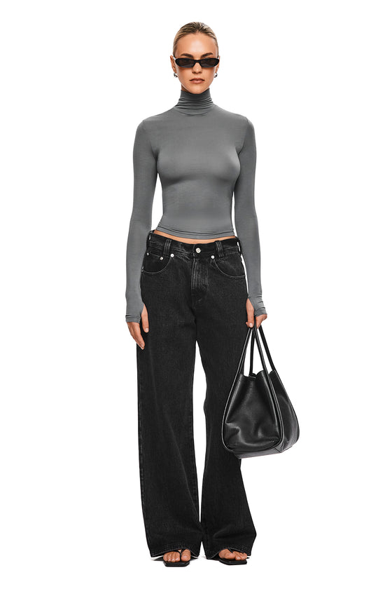 THE TULSA SLATE TURTLENECK TOP