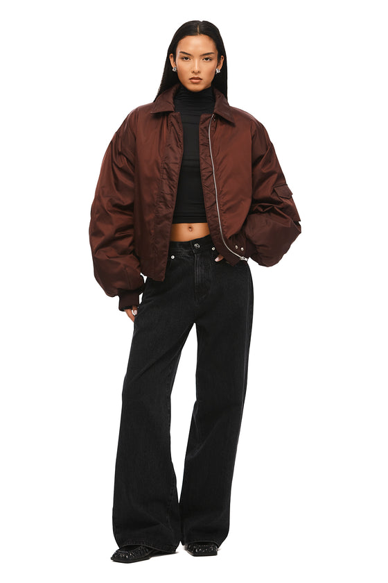 THE DAMON BURGUNDY BOMBER JACKET