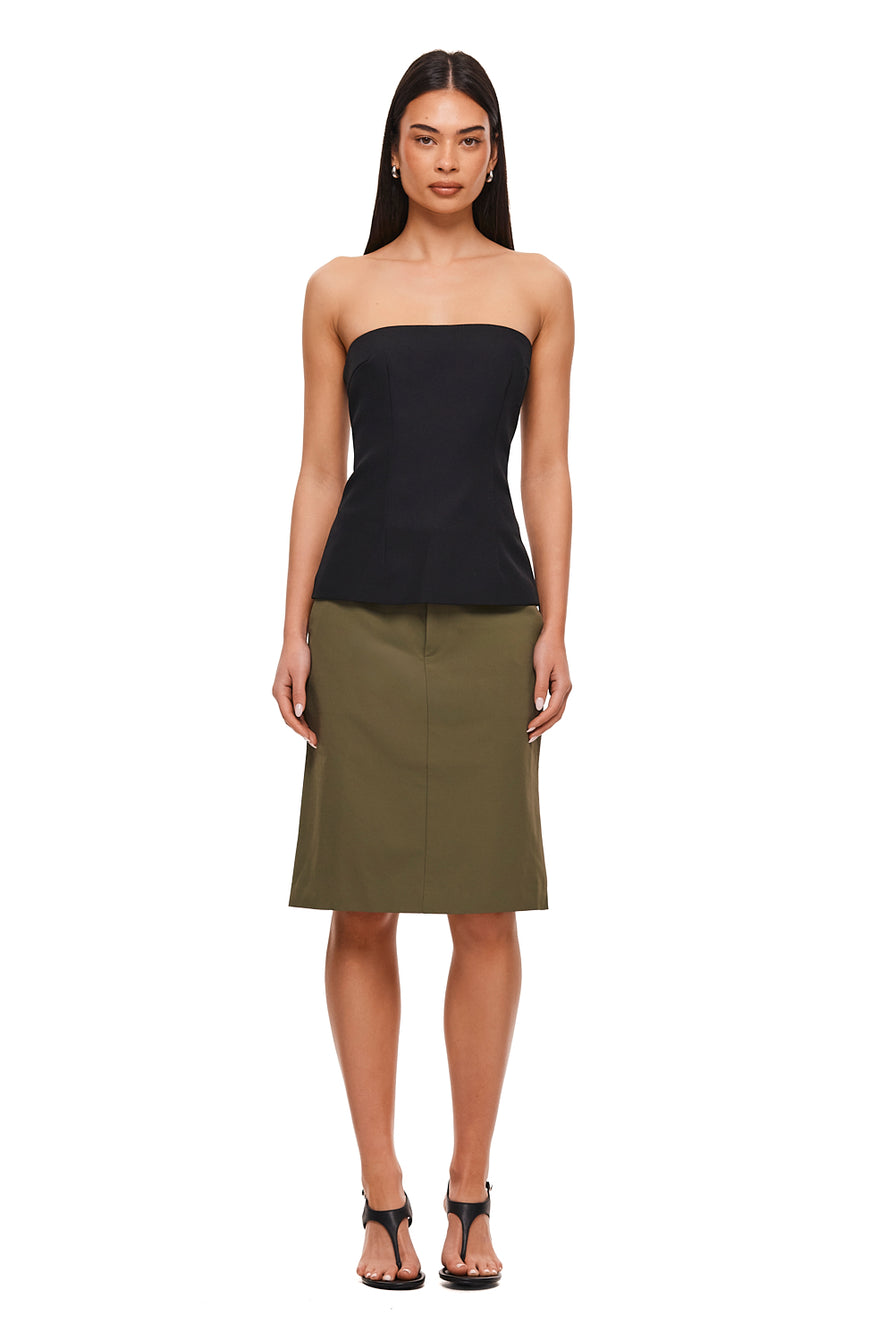 THE VICTORIA MOSS MIDI SKIRT | MODEL