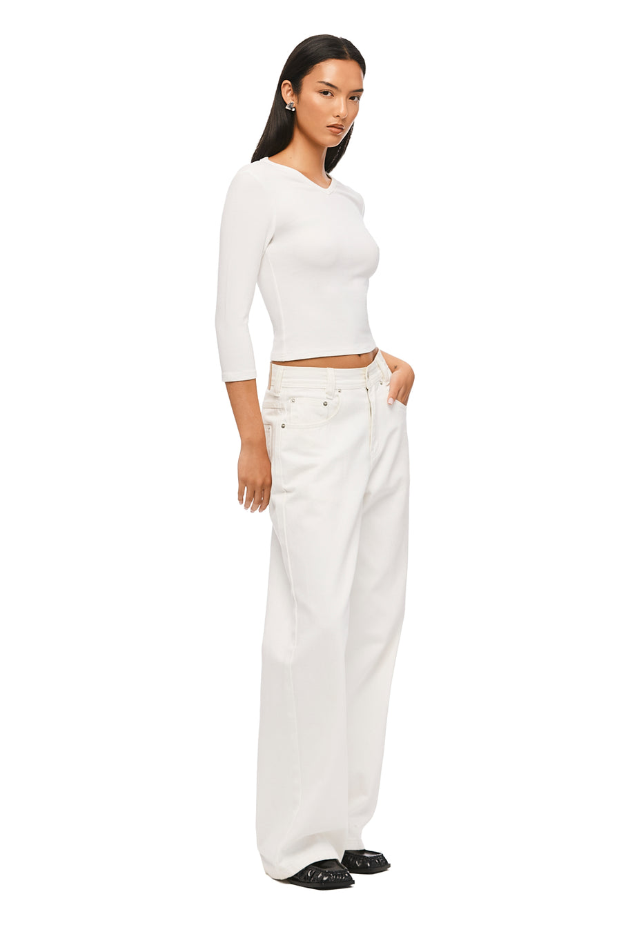 THE MAXWELL WHITE JEAN | MODEL