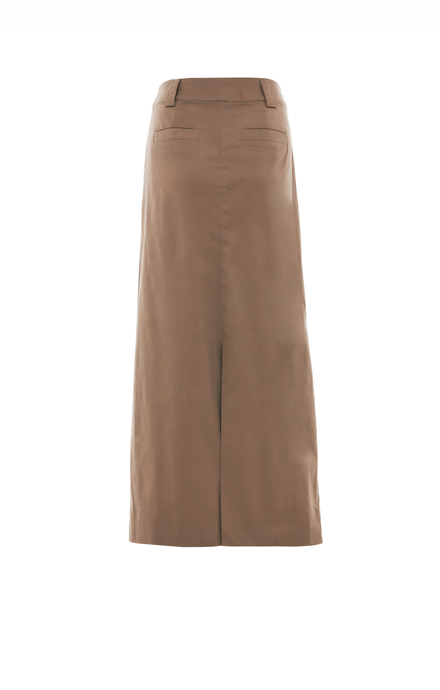THE WREN MAXI SKIRT TAUPE | ghost