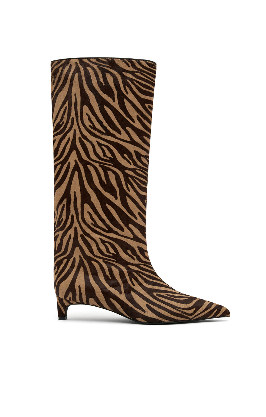 THE STACEY ZEBRA BOOT | ghost