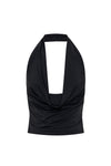 THE ABBY BLACK HALTER TOP | ghost
