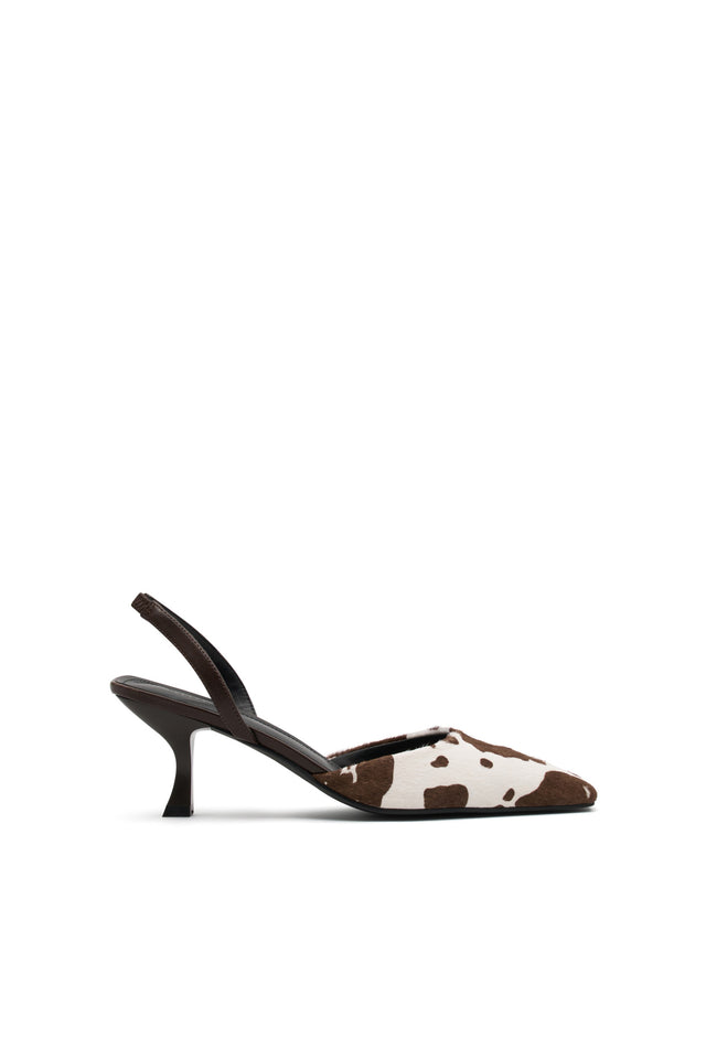 THE CUPID COW-PRINT HEEL 