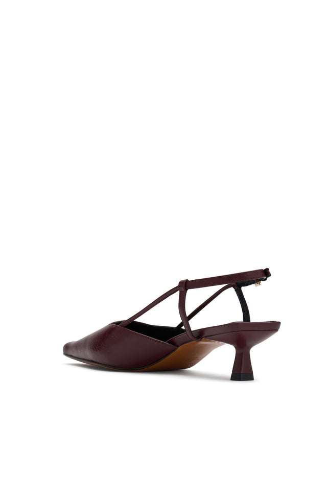 THE DOLLY BURGUNDY HEEL