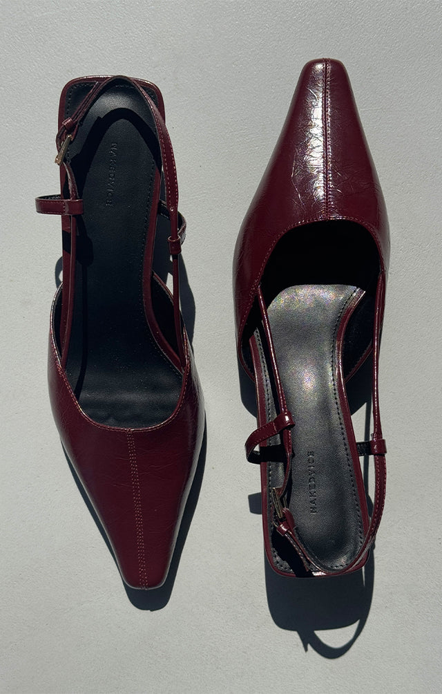 THE DOLLY BURGUNDY HEEL 