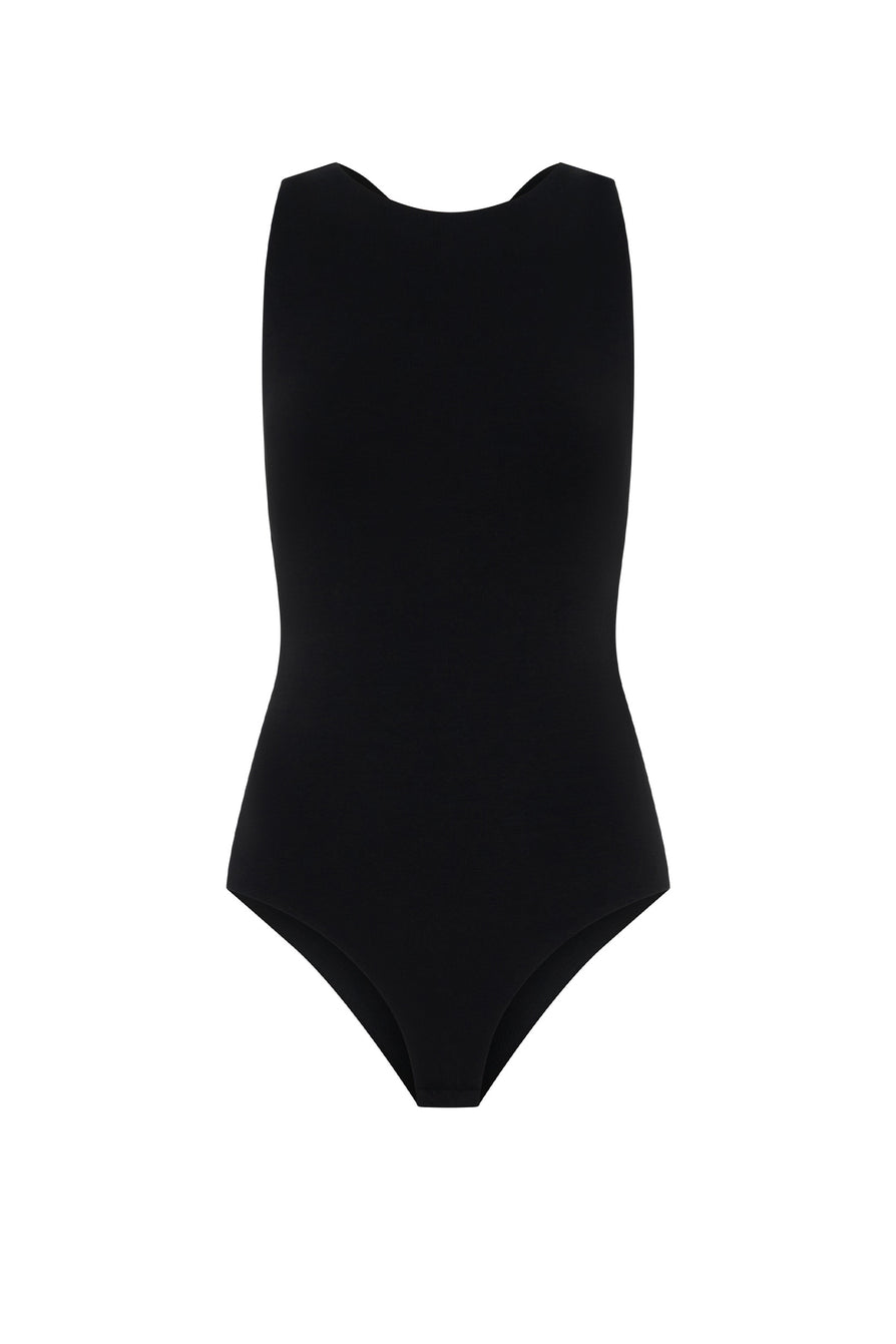 THE HOLLY BLACK BODYSUIT | model