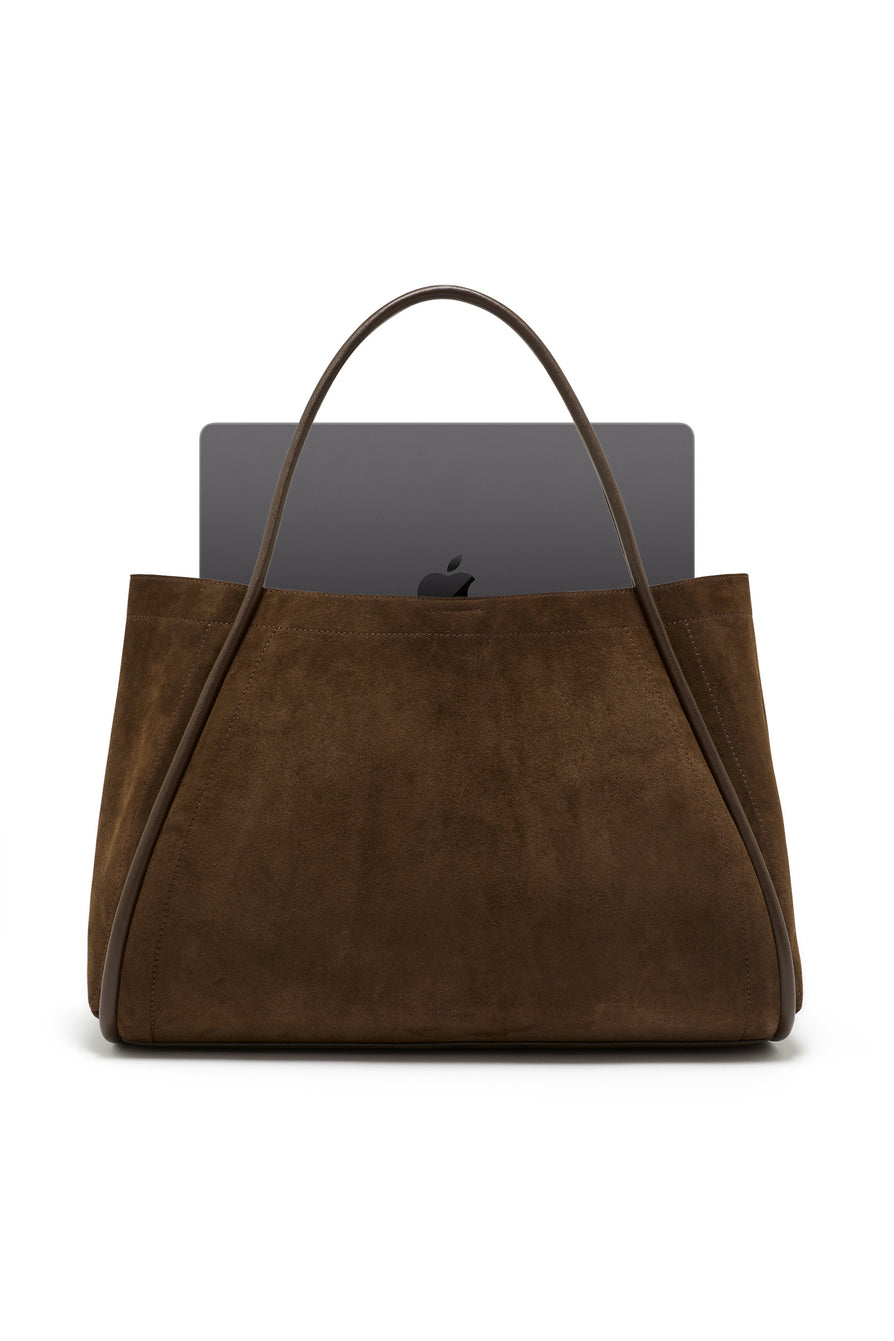 THE NYLA CHOC SUEDE BAG | GHOST