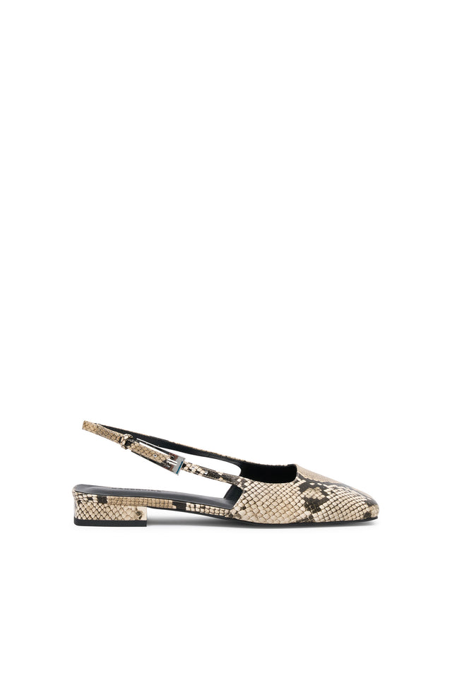 THE PENNY SNAKE PRINT FLAT 