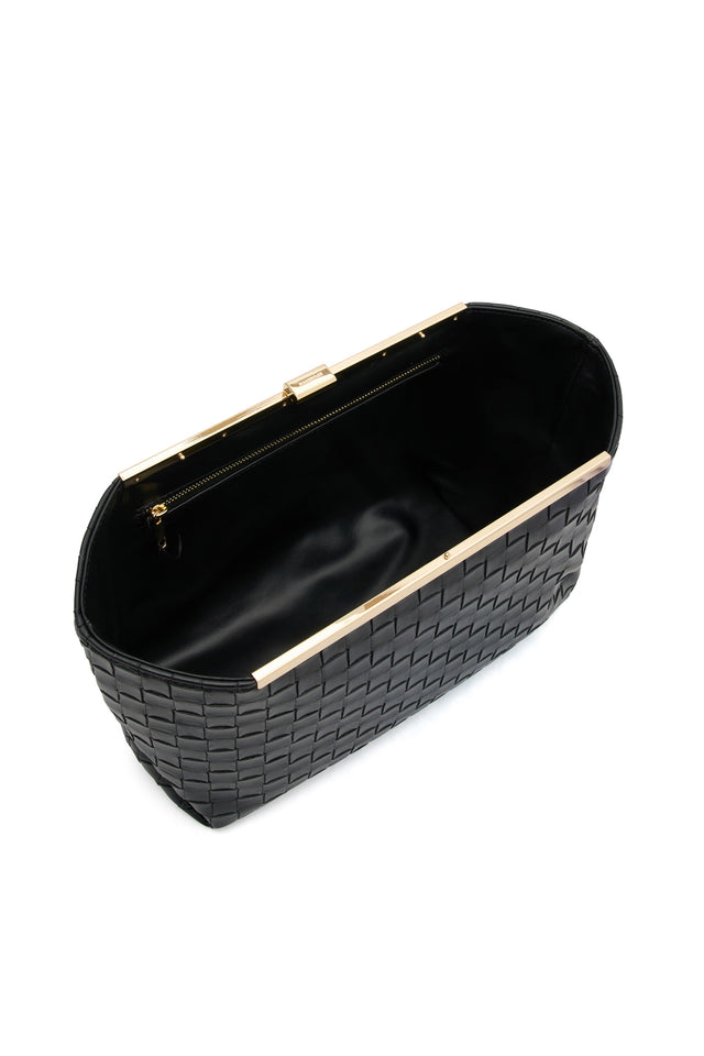 THE ROSETTA BLACK CLUTCH