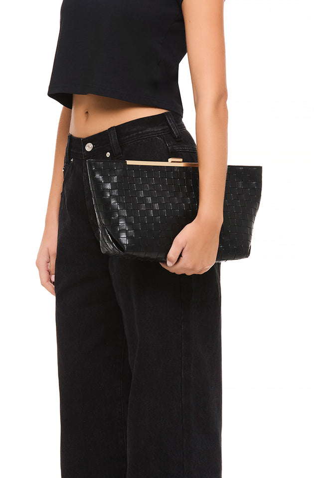 THE ROSETTA BLACK CLUTCH 