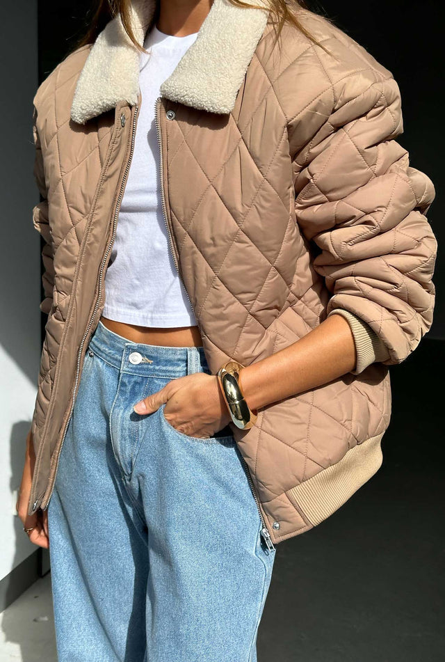 THE WELLS TAUPE JACKET