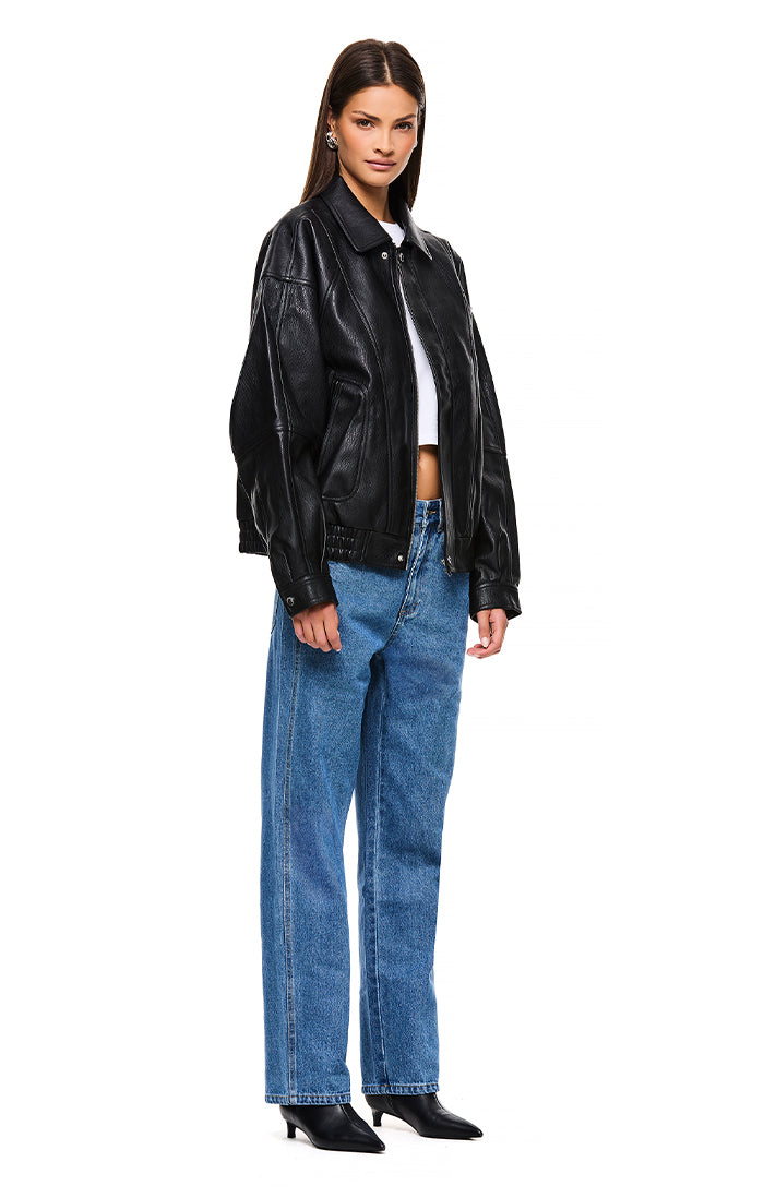 THE TOREY BLACK JACKET | model