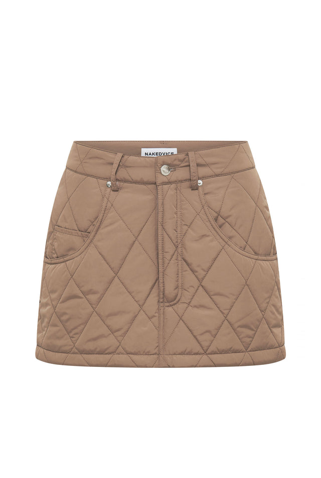 THE WELLS TAUPE SKIRT 