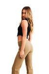 THE GWEN PANT TAUPE | model